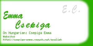 emma csepiga business card